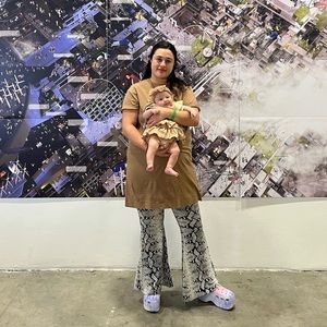 Neutral beige tan cream t-shirt dress